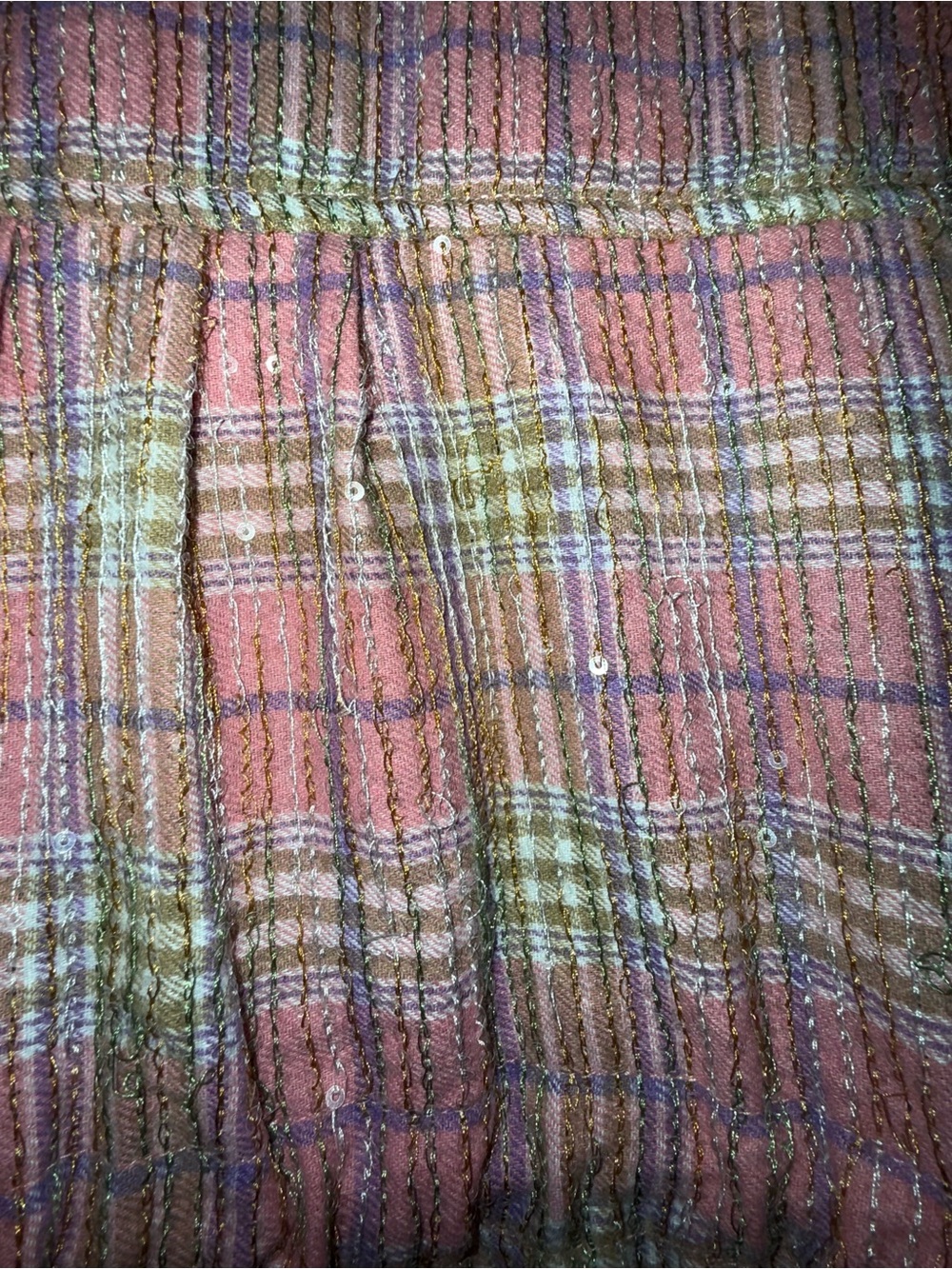 Queen of Sparkles | Pink Flannel Feather Dress | Size Small - Picture 12 of 16
